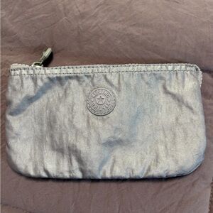 Kipling metallic Silver Pouch
